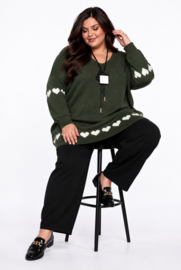 ITALIA oversized acryl gebreide tuniek/top /in meerdere kleuren