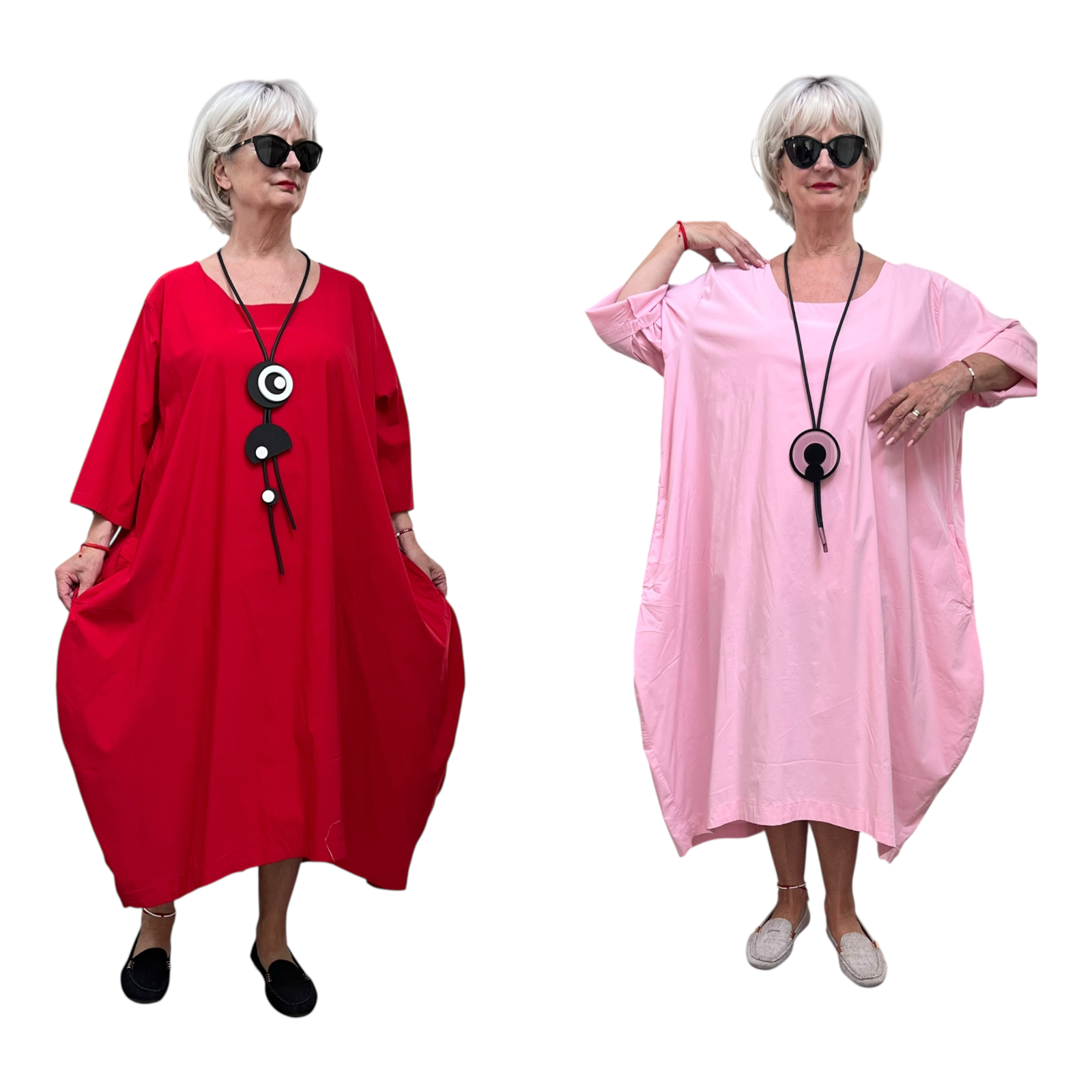 Moonshine stretch viscose A-lijn jurk apart/in meerdere kleuren