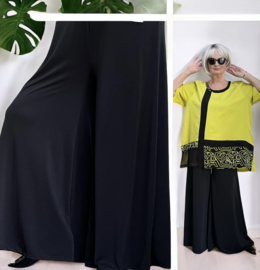 ITALY Mode jersey viscose  wijde broek apart /zeer rekbaar//in meerdere kleuren