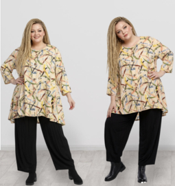 AKH oversized viscose/linnen A-lijn blazer/vest apart