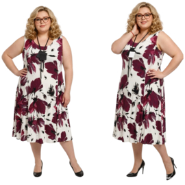 New Jersey viscose A-lijn jurk stretch