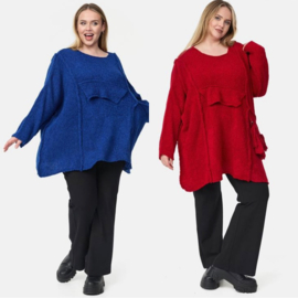 amandine oversized  super zacht bouclé gebreide top/trui /in meerdere kleuren