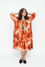 AKH jersey viscose oversized A-lijn jurk stretch