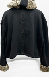 Vincenzo Allocca oversized korte jas/blazer/vest stretch zwart