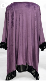 Vincenzo Allocca oversized katoen A-lijn fluwelen tuniek met colsjaal apart stretch