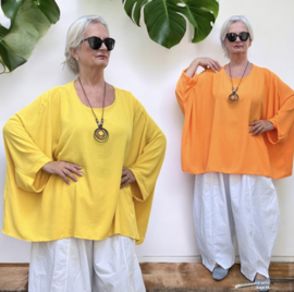 ITALIA MODA viscose tuniek/poncho met ketting /niet doorschijnend/in meerdere kleuren