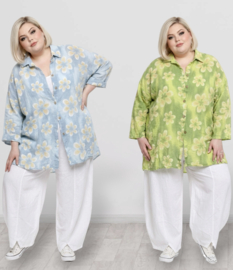 ITALIA oversized viscose zomer blouse/top/in meerdere kleuren