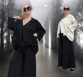 KEKOO design oversized katoen korte blazer stretch /in meerdere kleuren