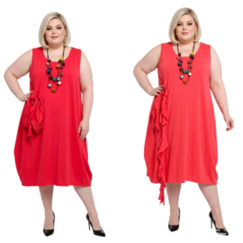 Moonshine katoen A-lijn jurk stretch