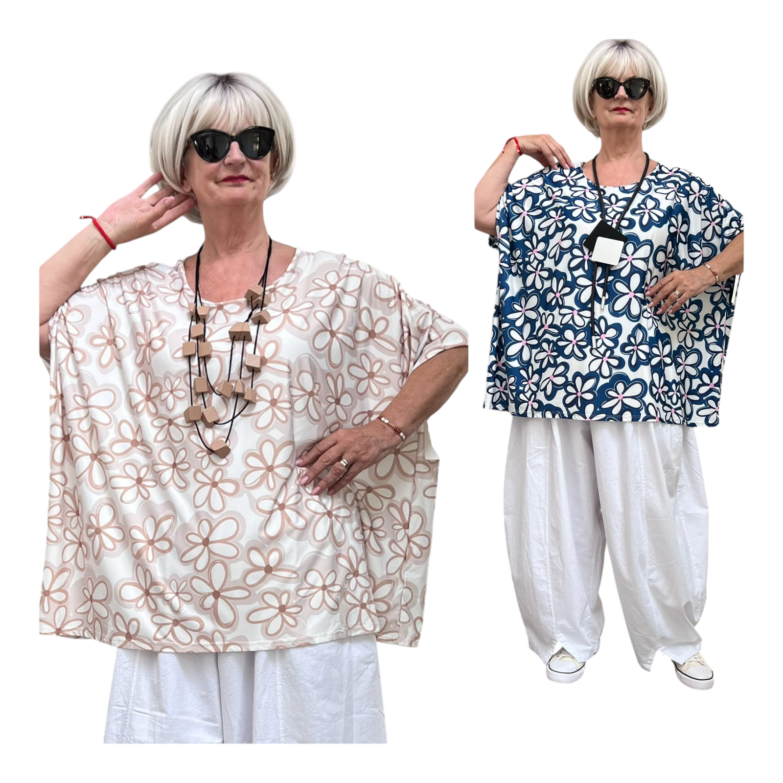 ITALIA oversized viscose zomer top stretch /in meerdere kleuren