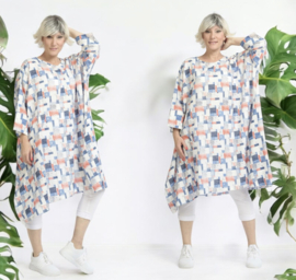 AKH oversized viscose/linnen  A-lijn tuniek apart