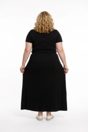 ITALIA MODA viscose tricot rok stretch/zwart 