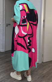 ITALIA MODA oversized visccose zomer jurk apart