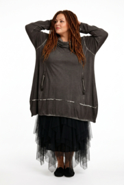 Zedd Plus de modieuze kleuring viscose A-lijn tuniek stretch/in meerdere kleuren