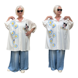 ITALIA oversized viscose blouse/hemd