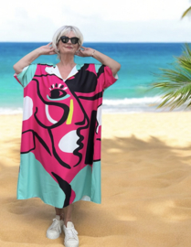 ITALIA MODA oversized visccose zomer jurk apart