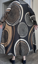 ITALIA MODA viscose mix A-lijn wijde jurk met zakken /stretch