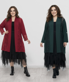 ITALIA MODA  oversized jersey  KANTEN vest  stretch/in meerdere kleuren