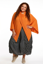 Italia Moda oversized gebreide top/poncho stretch/in meerdere kleuren