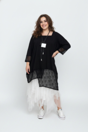 Vincenzo Allocca oversized katoen A-lijn tuniek met KANT /aparte/stretch