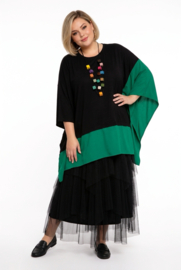 CN-G oversized viscose tuniek zwart