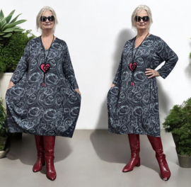 Ophilia viscose A-lijn jurk/tuniek  stretch