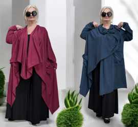 ITALIA  oversized katoen jersey tricot vest/blazer  stretch/in meerdere kleuren