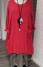 Moonshine  katoen A-lijn jurk stretch