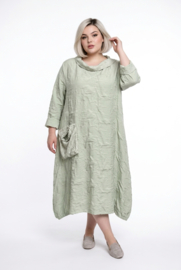 Zedd Plus  A-lijn jurk /stretch/mint/wit