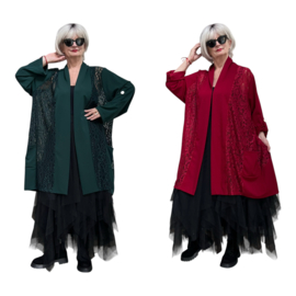 ITALIA MODA  oversized jersey  KANTEN vest  stretch/in meerdere kleuren