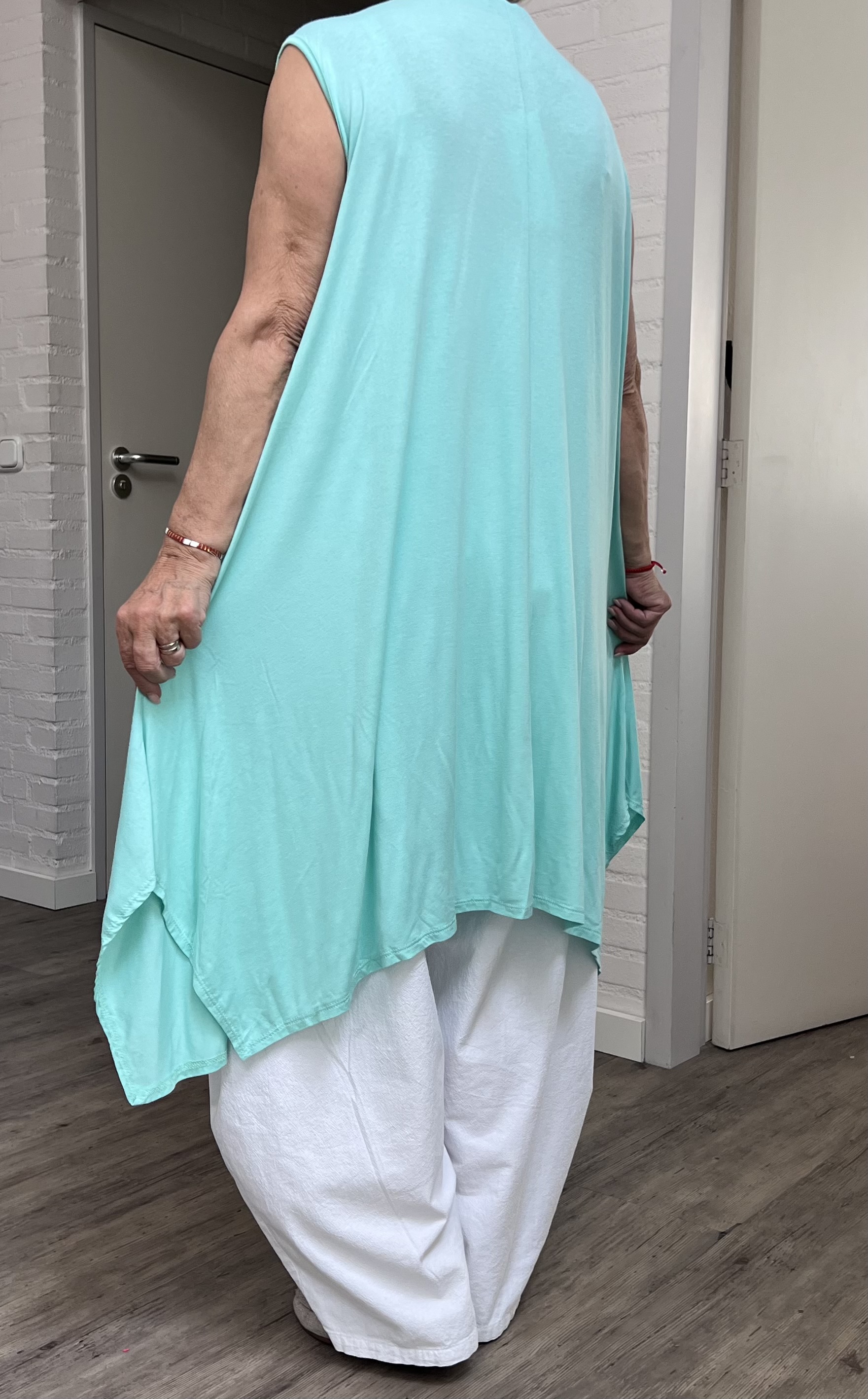 Moonshine jersey viscose  A-lijn tuniek stretch apart/in meerdere kleuren