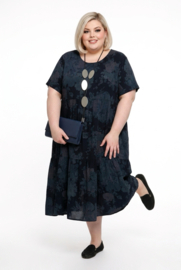 ITALIA MODA viscose A-lijn jurk zwart