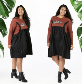 Pomme Rouge viscose A-lijn jurk stretch