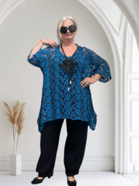 La Bass de modieuze kleuring katoen KANTEN tuniek apart/in meerdere kleuren