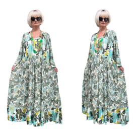 Mila Ragazza oversized A-lijn jersey boho jurk  apart (extra groot)stretch