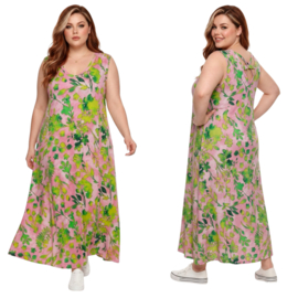 Ophilia viscose A-lijn jurk/ stretch