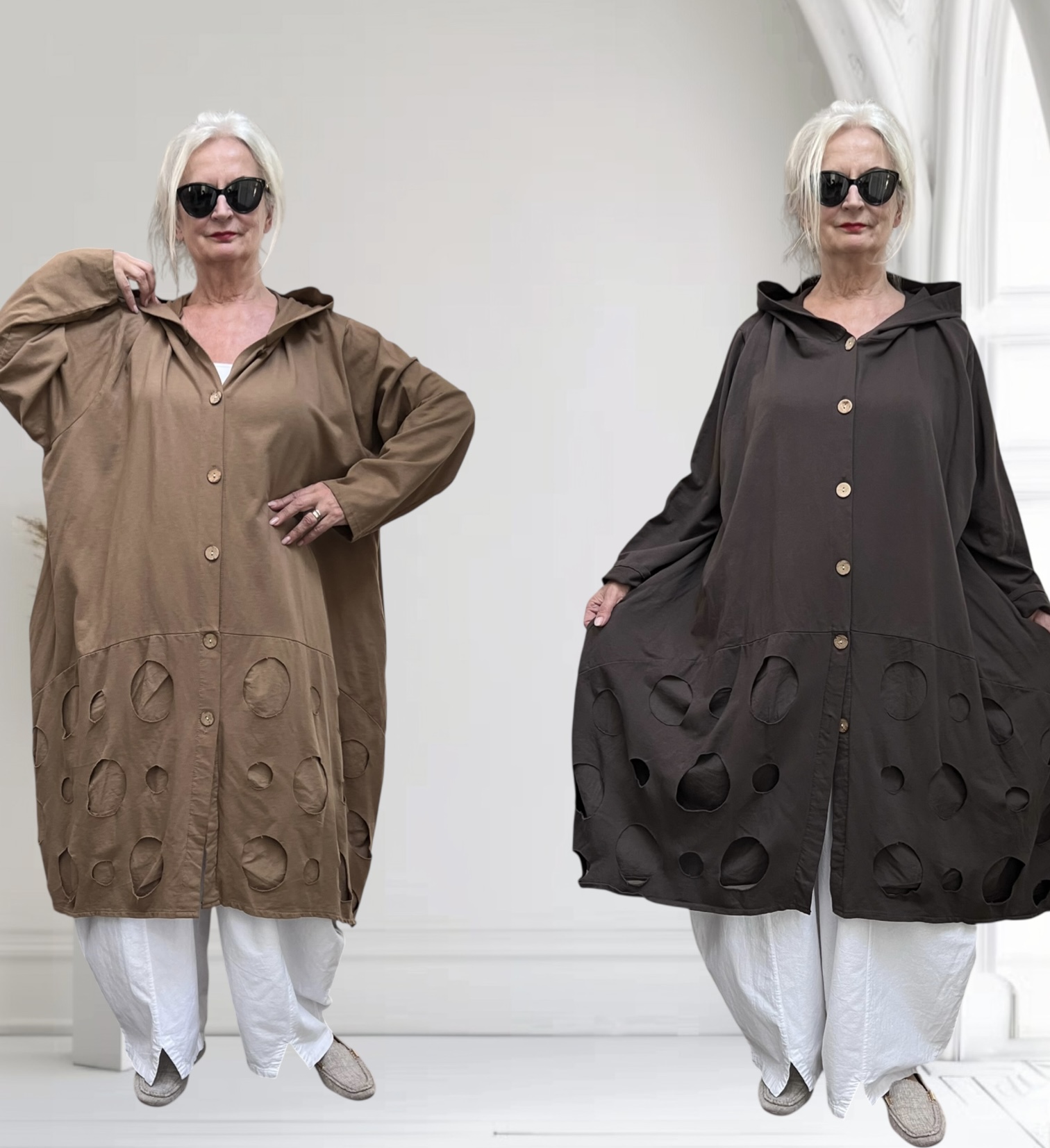 Italia MODA oversized jersey blazer/jas apart stretch /in meerdere kleuren