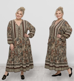 Sissi BOHO oversized A-lijn viscose jurk apart