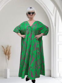 Vincenzo Allocca oversized viscose  BOHO A-lijn jurk apart