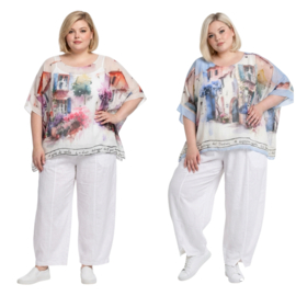 ITALIA oversized zomer top/blouse gevoerd /in meerdere kleuren