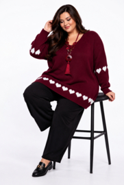 ITALIA oversized acryl gebreide tuniek/top /in meerdere kleuren