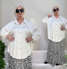 ITALIA oversized viscose A-lijn blouse/ hemd