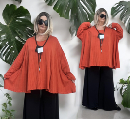 AKH oversized katoen A-lijn top/tuniek  stretch