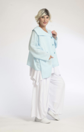 AKH viscose/linnen  A-lijn korte blazer met zakken apart