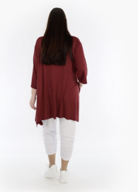 AKH oversized viscose A-lijn tuniek met zakken apart stretch