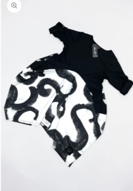 Vincenzo Allocca oversized katoen ballon jurk/tuniek/zwart/wit apart stretch