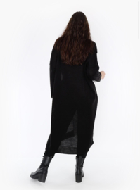AKH oversized gebreide  tuniek/jurk  apart stretch zwart/wit
