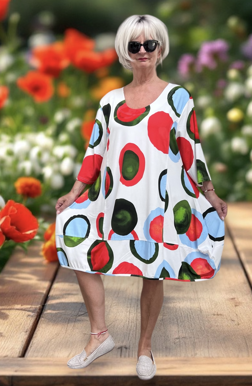 New Jersey viscose A-lijn jurk/tuniek / stretch