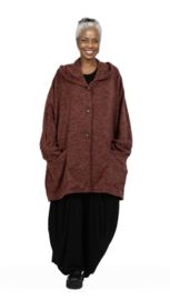 AKH oversized viscose mix jersey A-lijn blazer/vest apart stretch