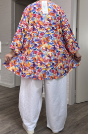 AKH oversized viscose/linnen look A-lijn tuniek apart